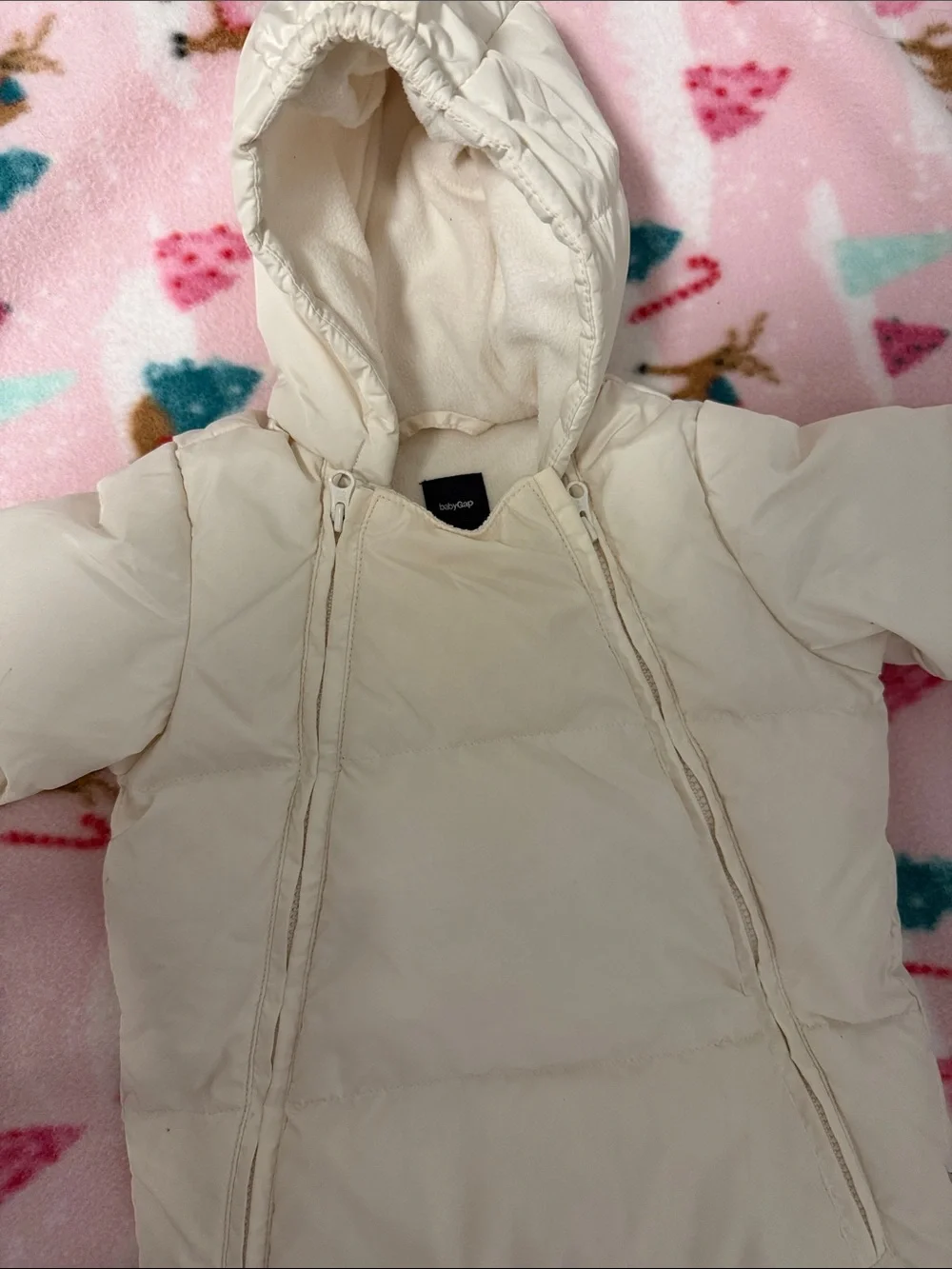 Unisex GAP Cream Hooded Coat